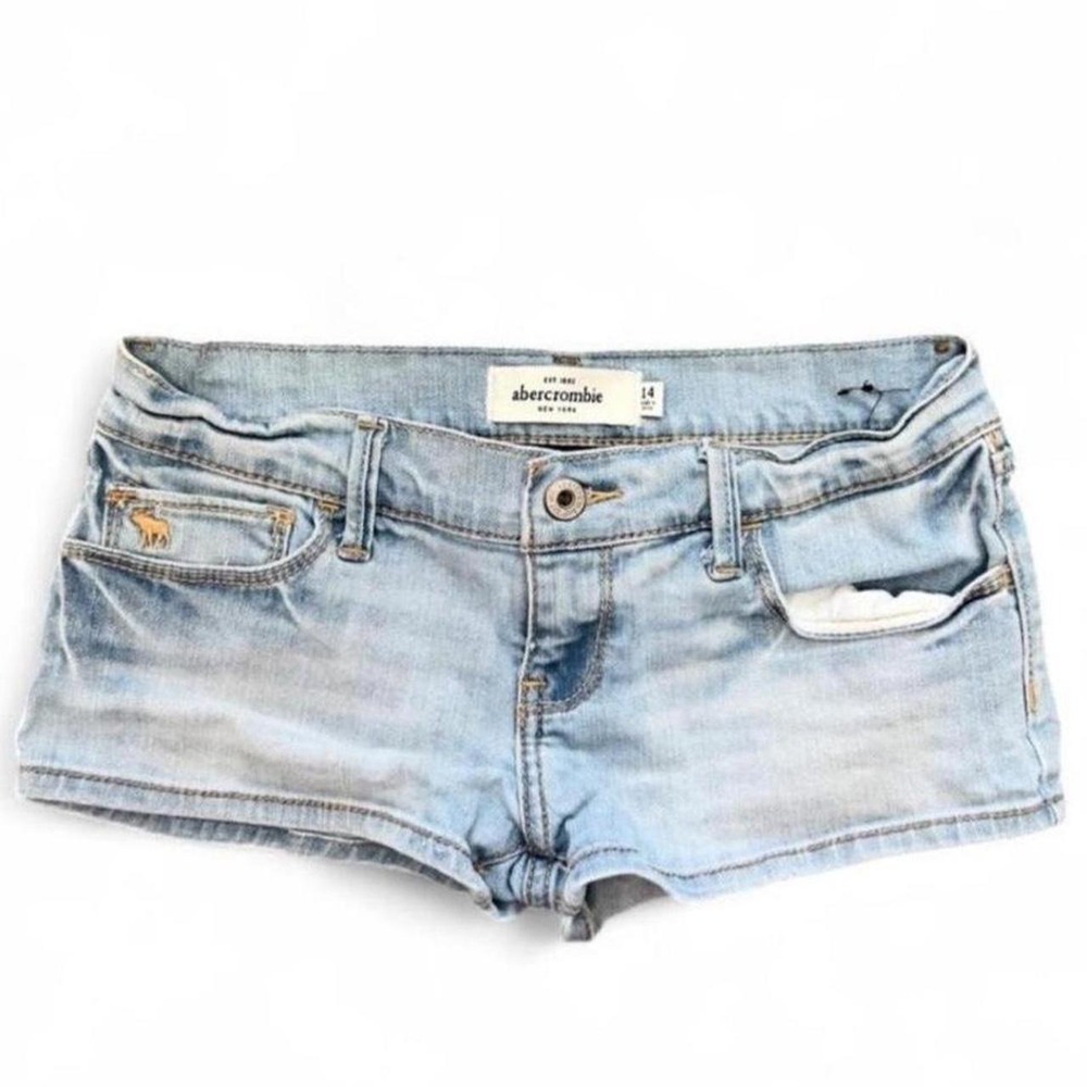 Vintage Abercrombie & Fitch Ultra Low Rise Y2K Micro Mini Denim Shorts